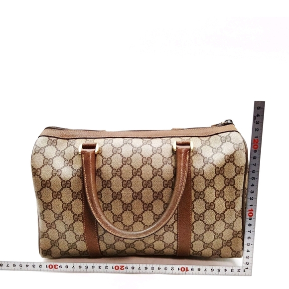 Vintage Gucci Hand Bag Sherry Line Brown PVC - Picture 2 of 9